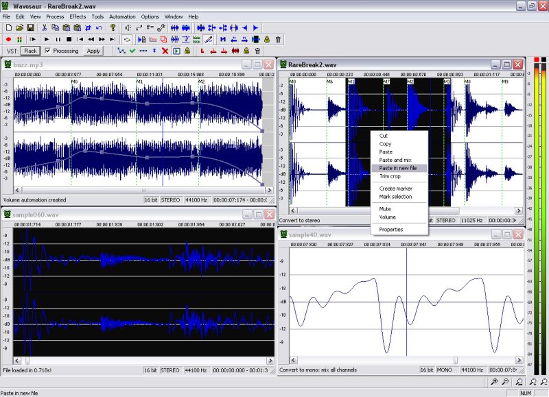 Wavosaur free audio editor 1.0.9.0